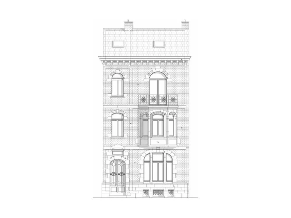 Élévation d'une maison de maître à Cointe