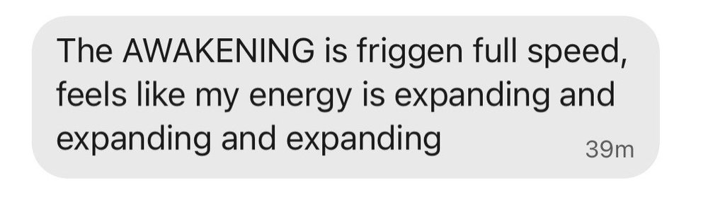 Client message: the awakening is full speed