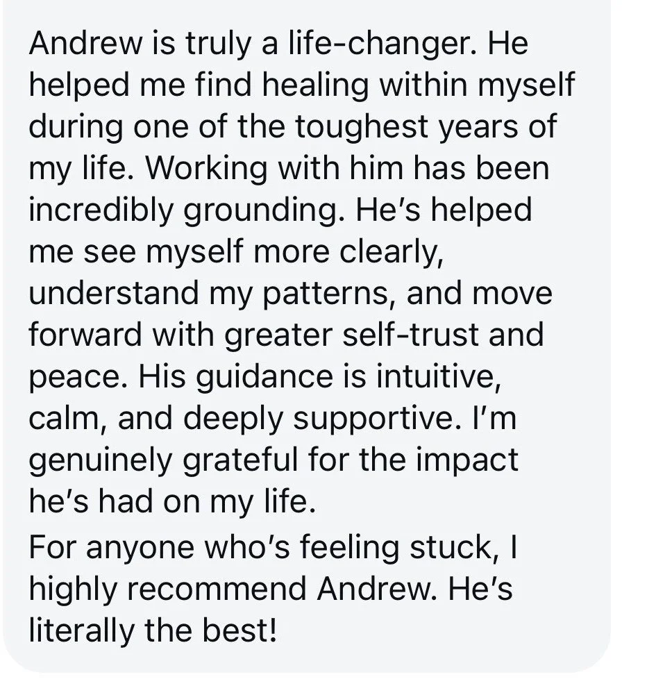 Client review: Andrew is truly a life-changer