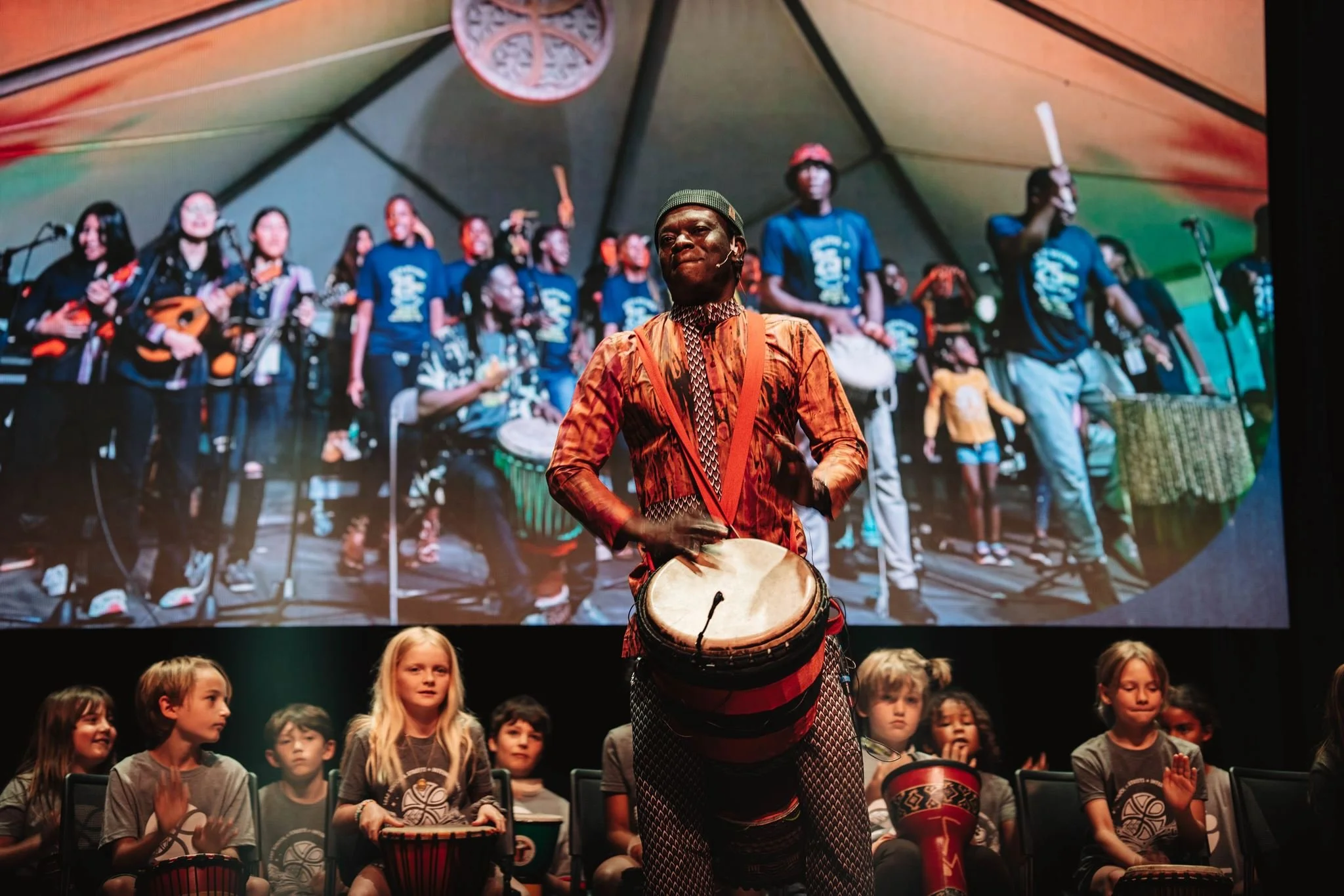 Musician performing during a National Endowment for the Arts event in Western North Carolina.
