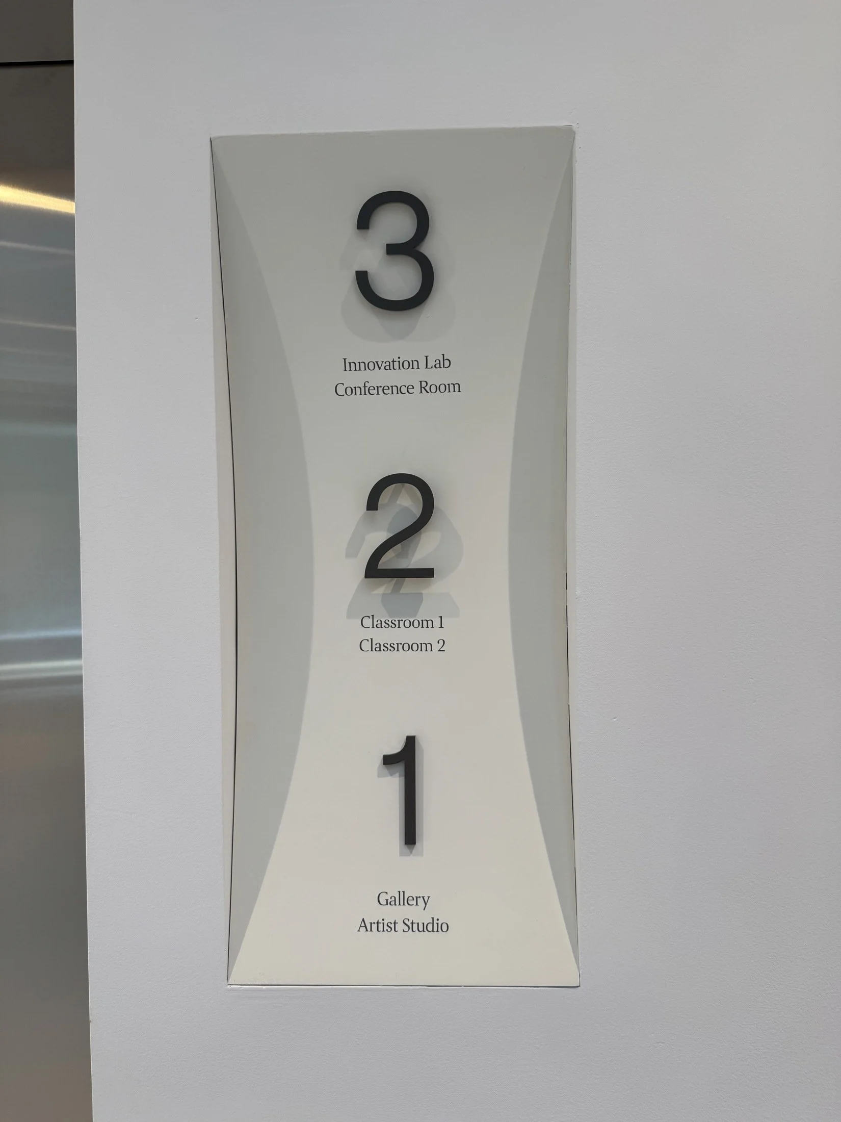 Sculptural floor directory