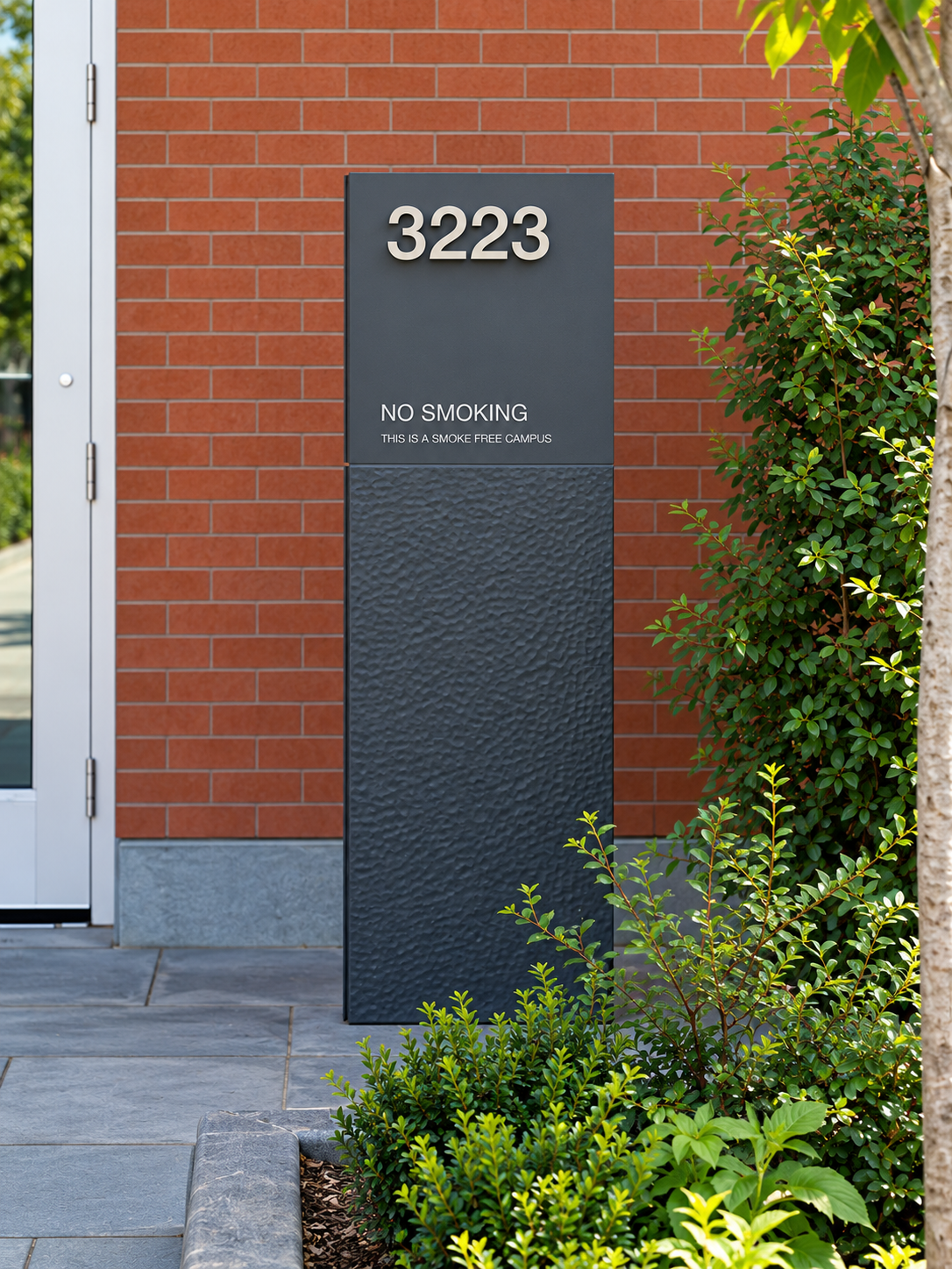 West entrance · 3223 address marker