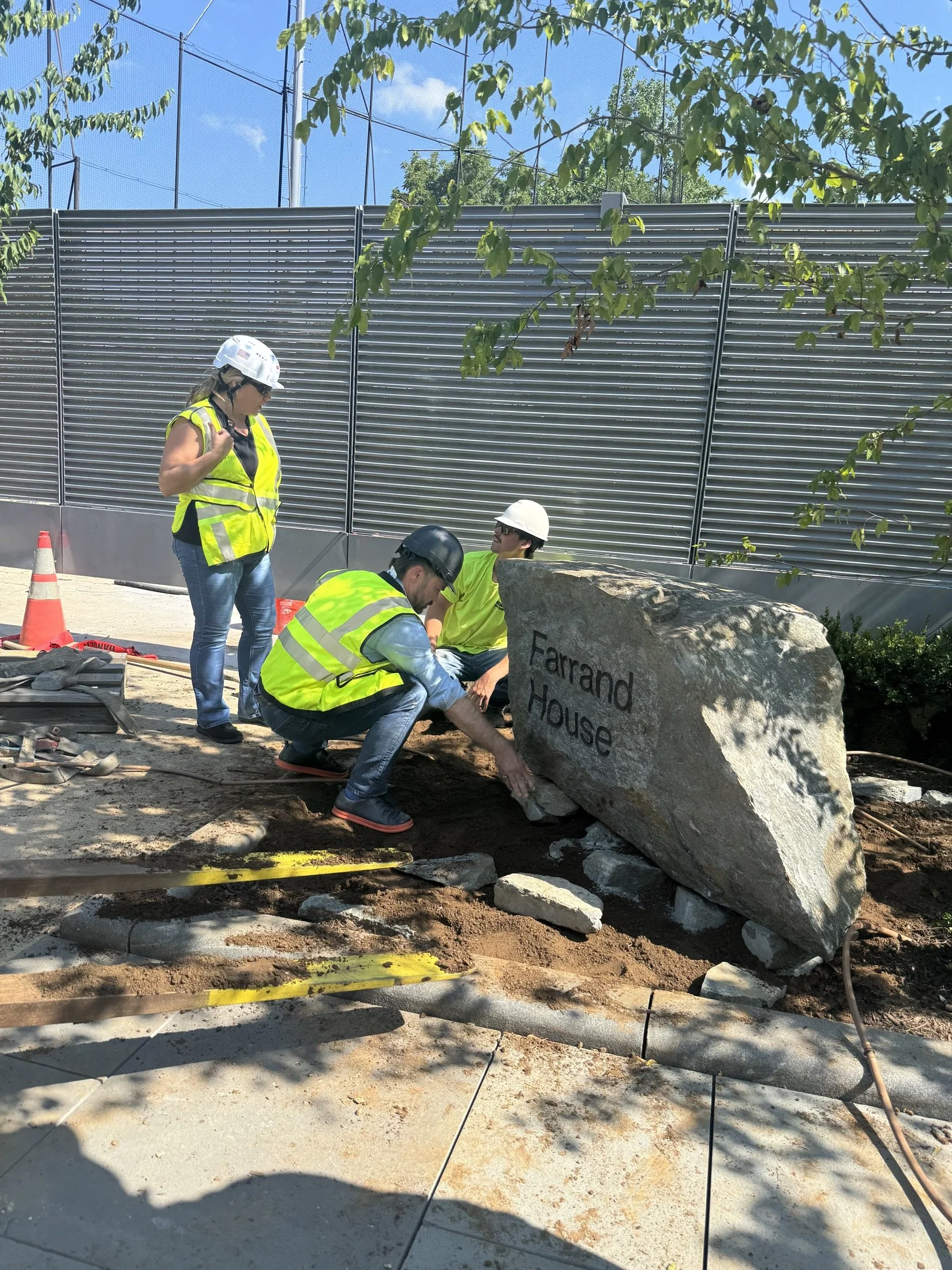 Stone placement · installation process