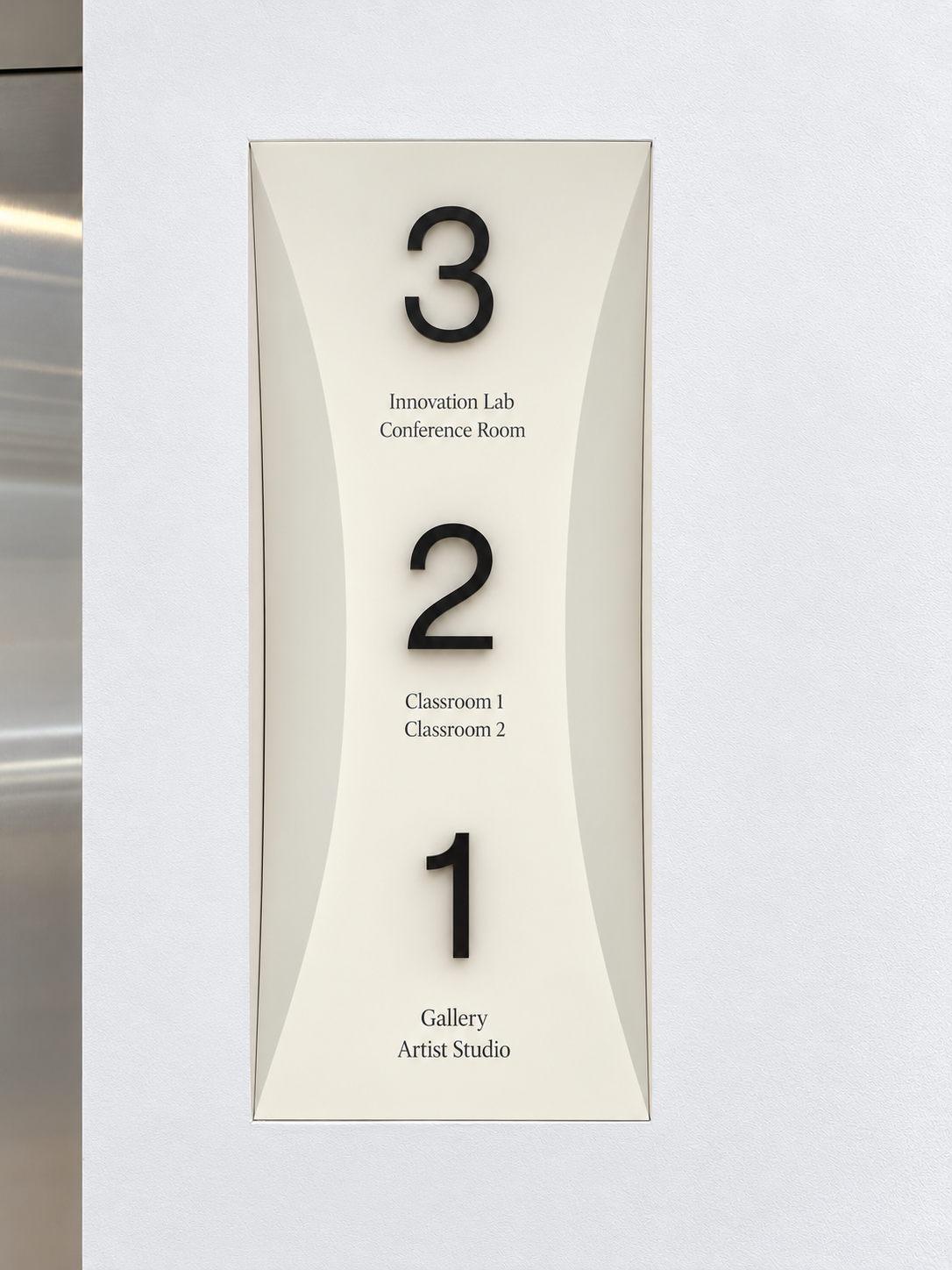 Sculptural floor directory