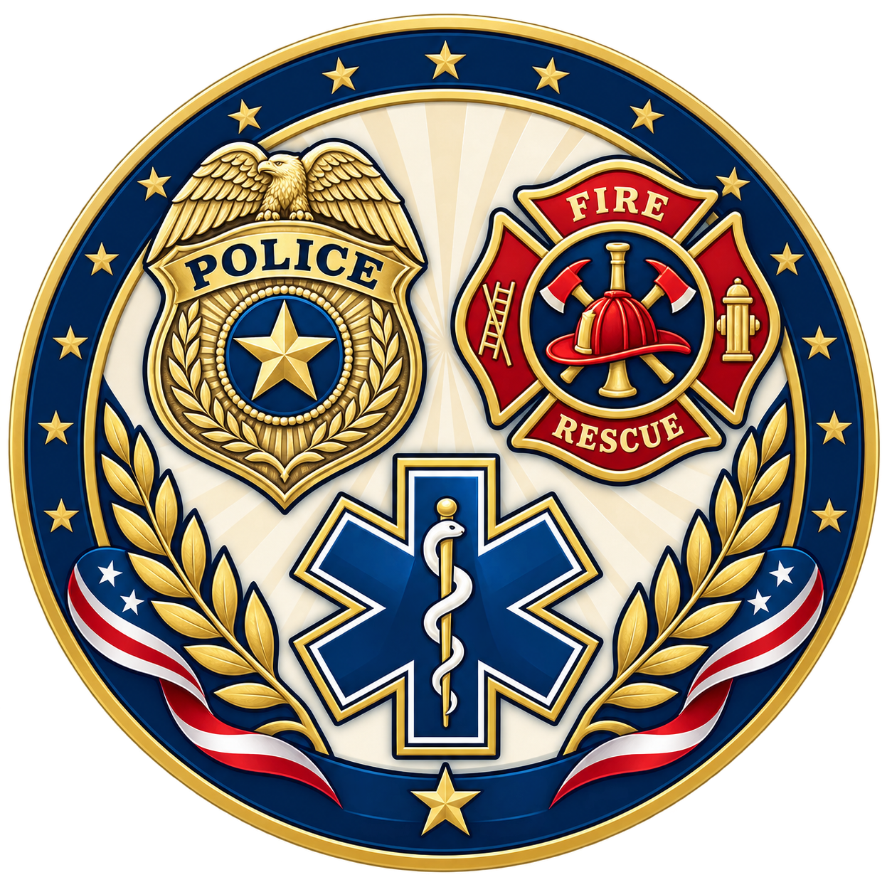 Police, Fire, and EMS graphic