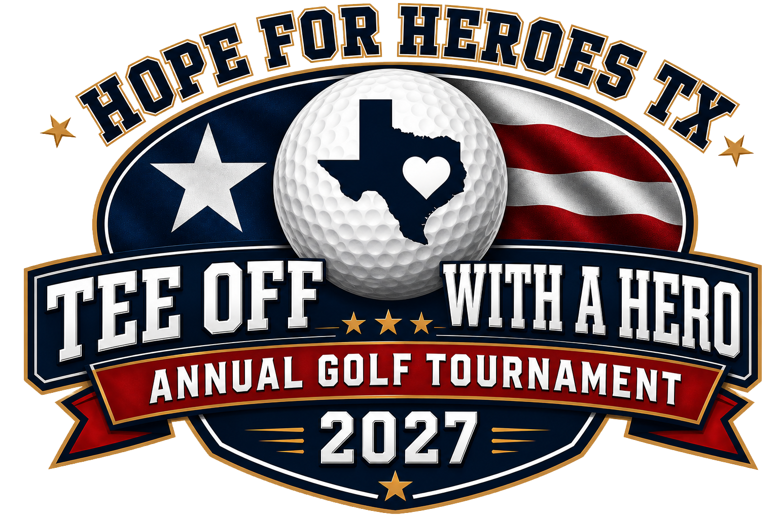 Hope for Heroes TX Golf Tournament Badge