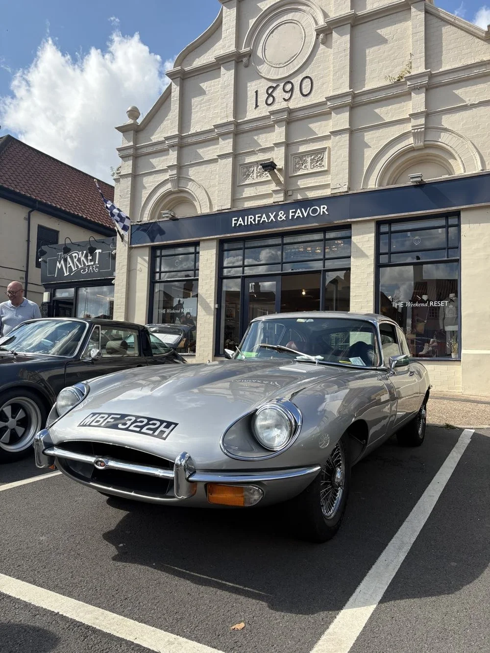 A Jaguar E-Type at Bawtry