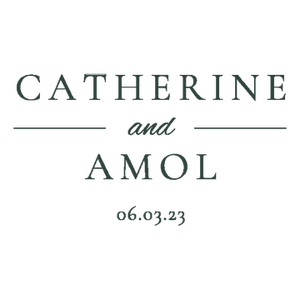 Catherine and Amol custom cup stamp by Bloom & Pour