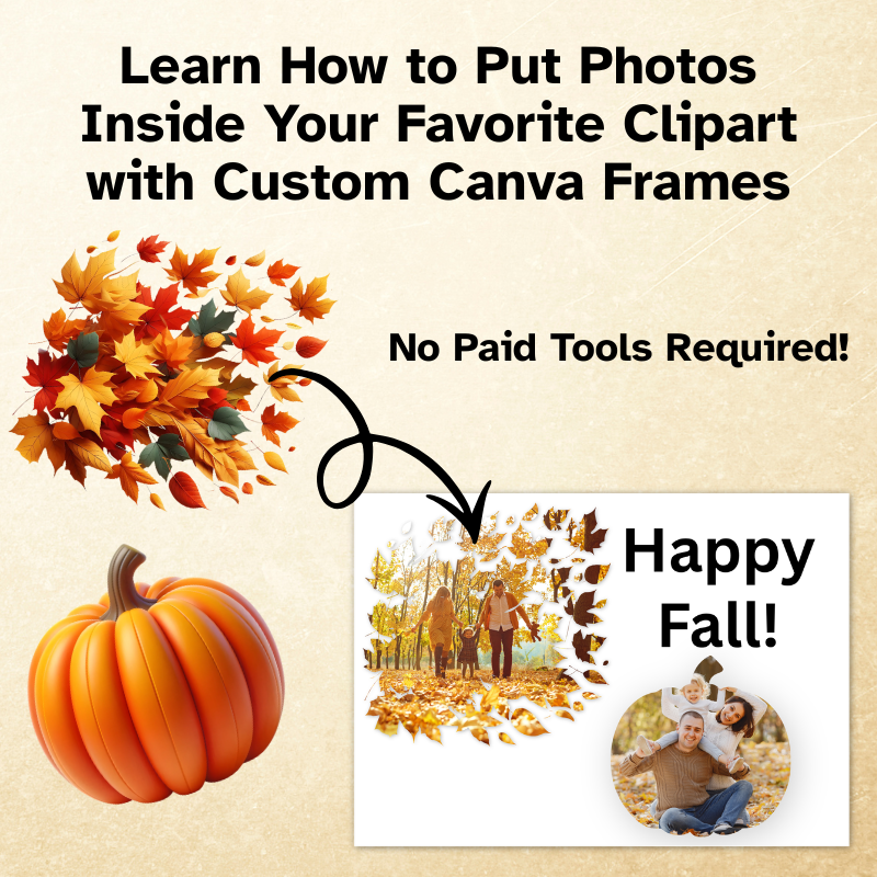 Learn How to Put Photos Inside Your Favorite Clipart with Custom Canva Frames — finished project by Brandi Kabacinski
