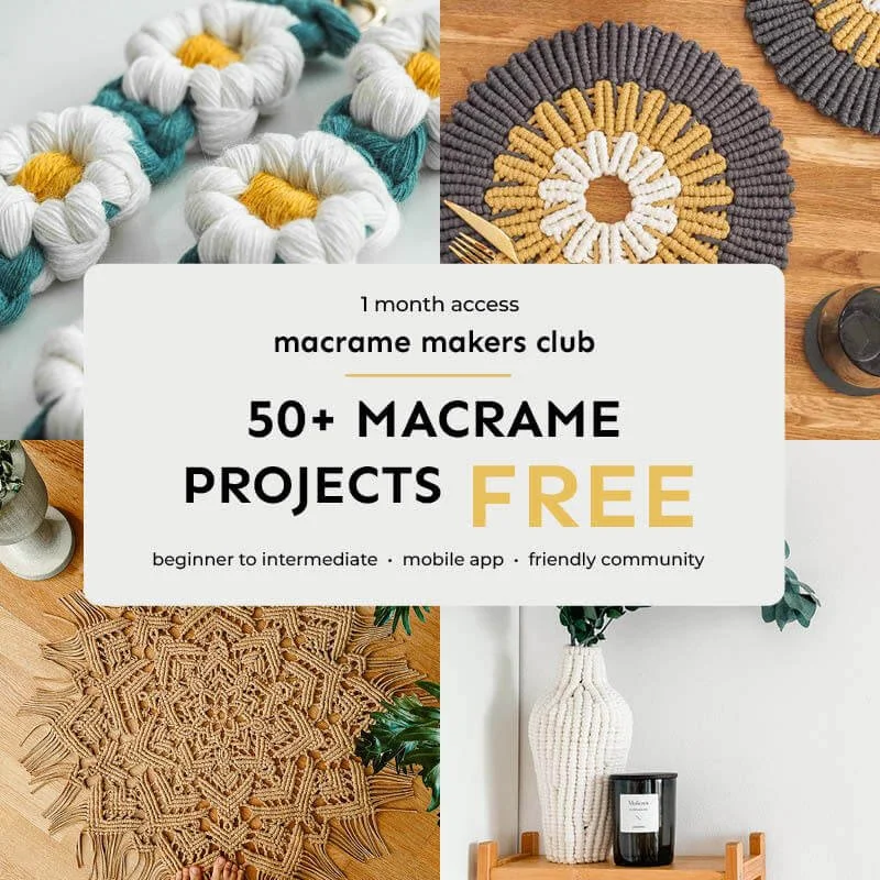 50+ Macrame Projects Free for a Month