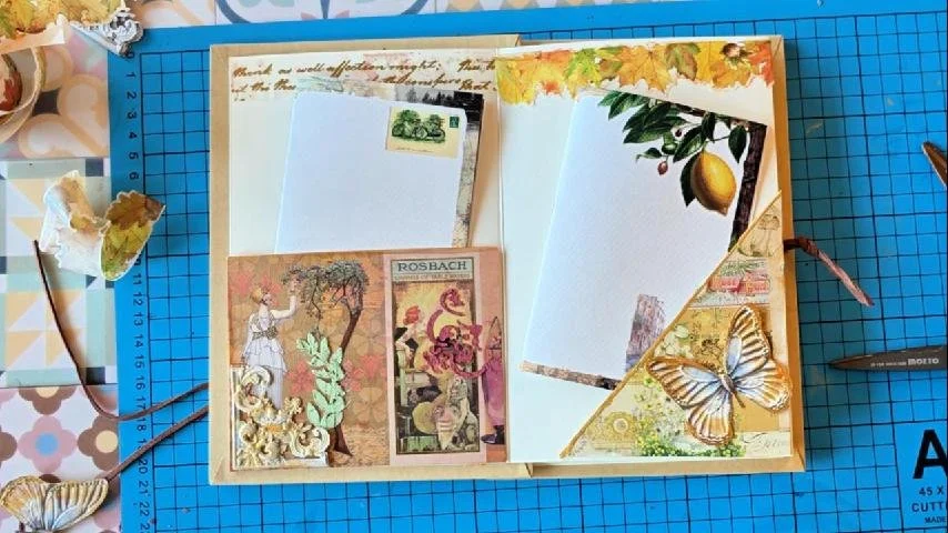 Autumn Layers: Crafting Scrapbook Journal Pockets, Slots, and Space — finished project by Adeline Ma