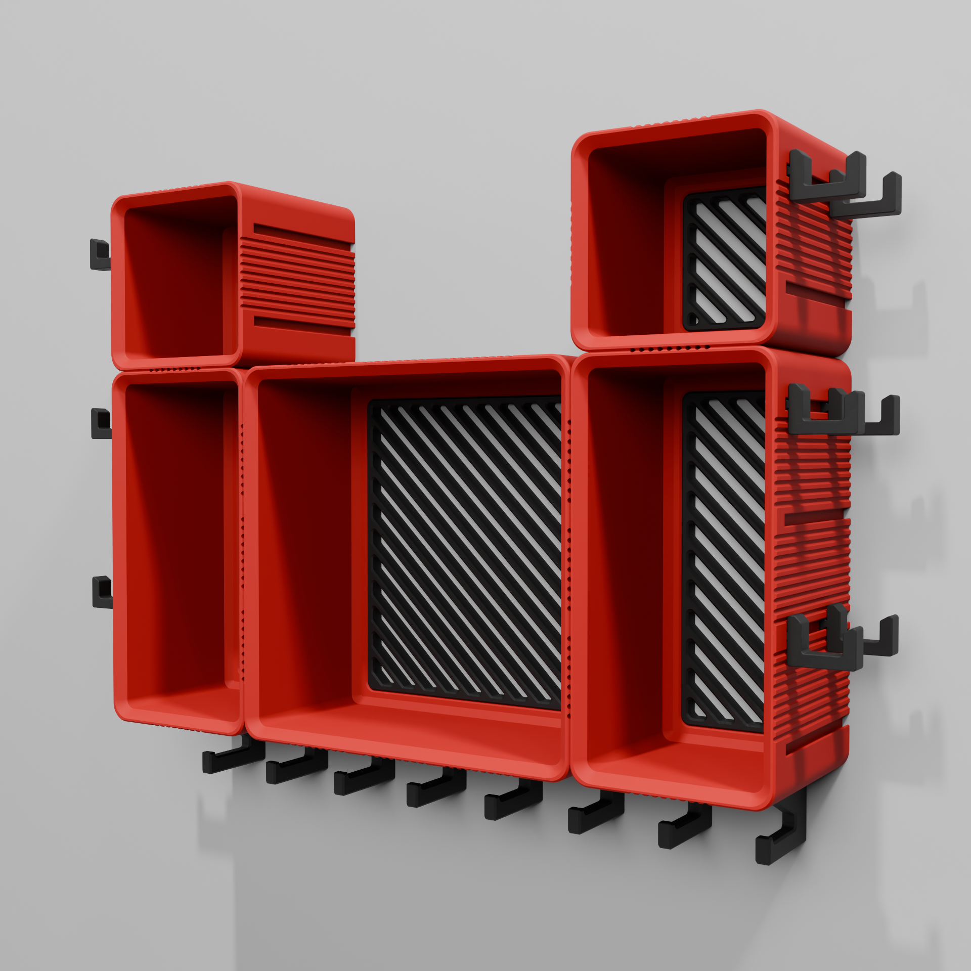 STAK FULL SYSTEM bundle with 2 Small, 2 Medium, and 1 Large unit