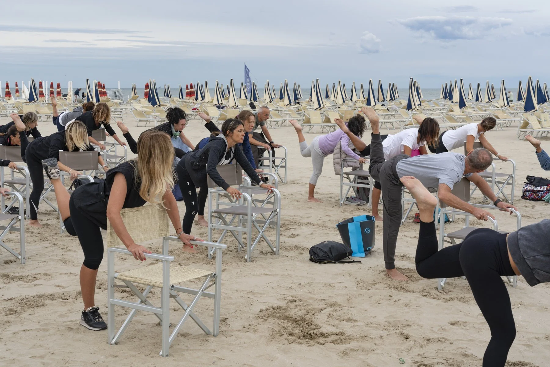 Attività sportiva sulla spiaggia