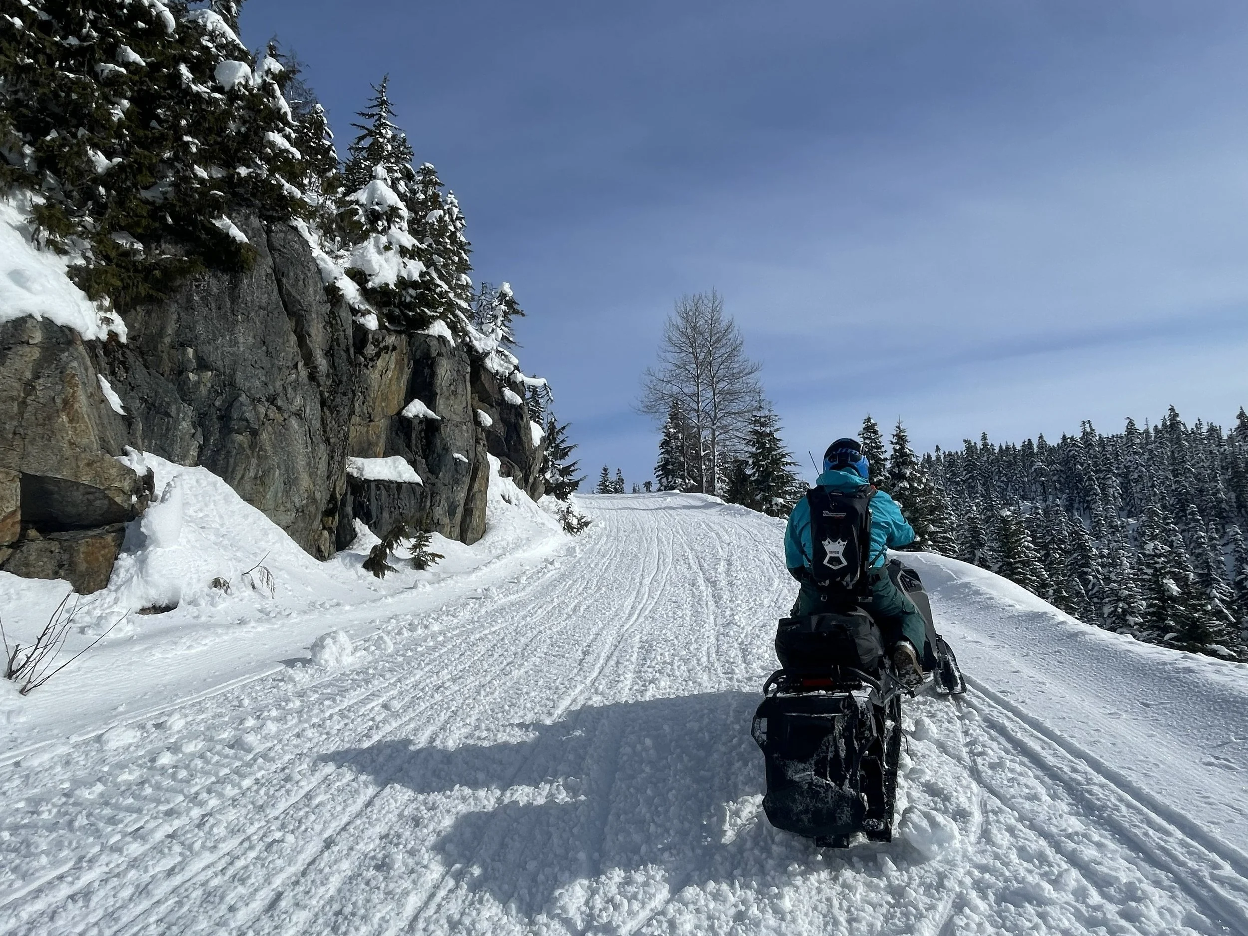 Snowmobiling near Whistler, British Columbia