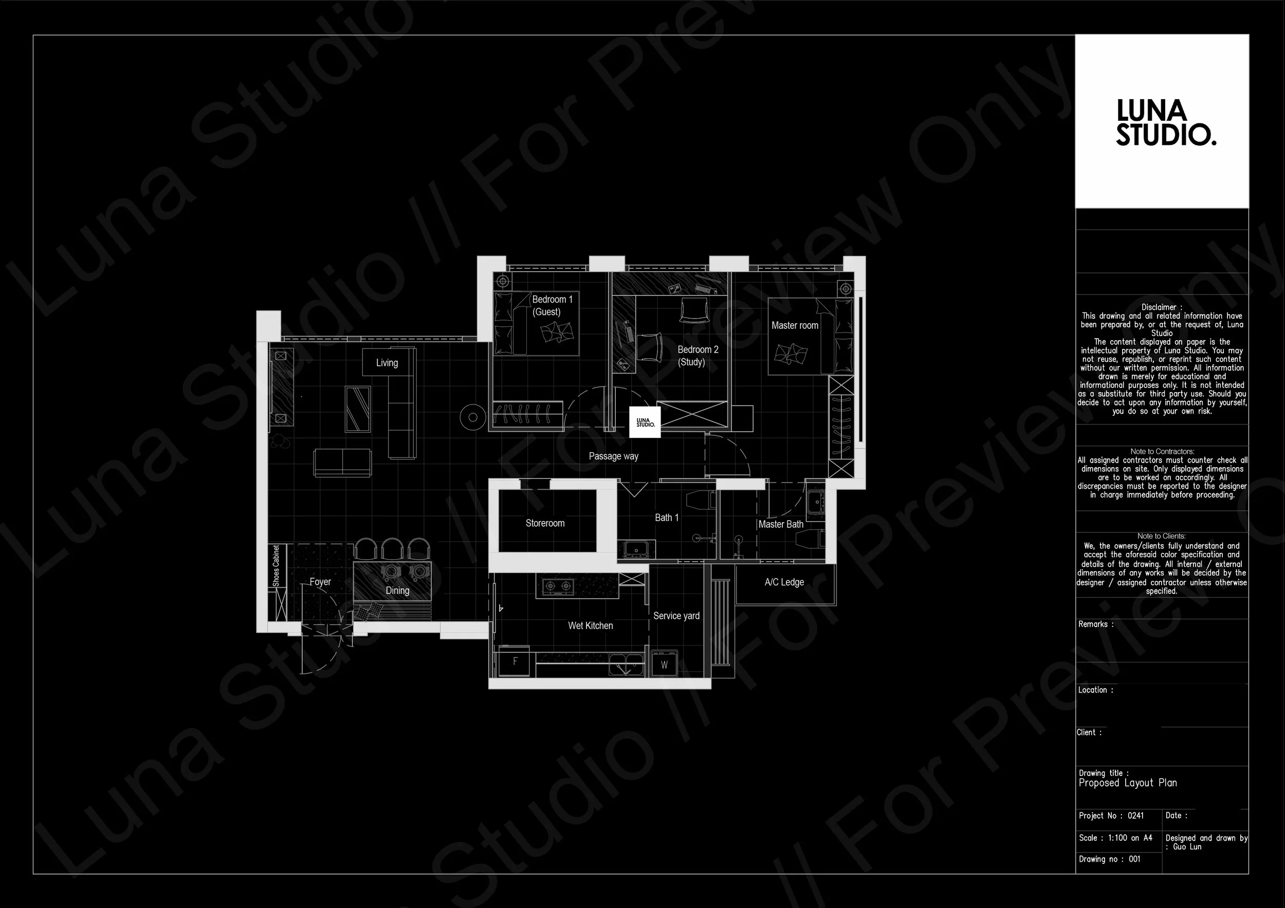 BTO 5-room proposed floor plan layout optimization