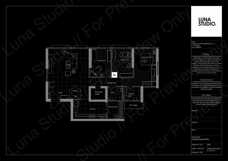Proposed layout plan by Luna Studio, one layout option