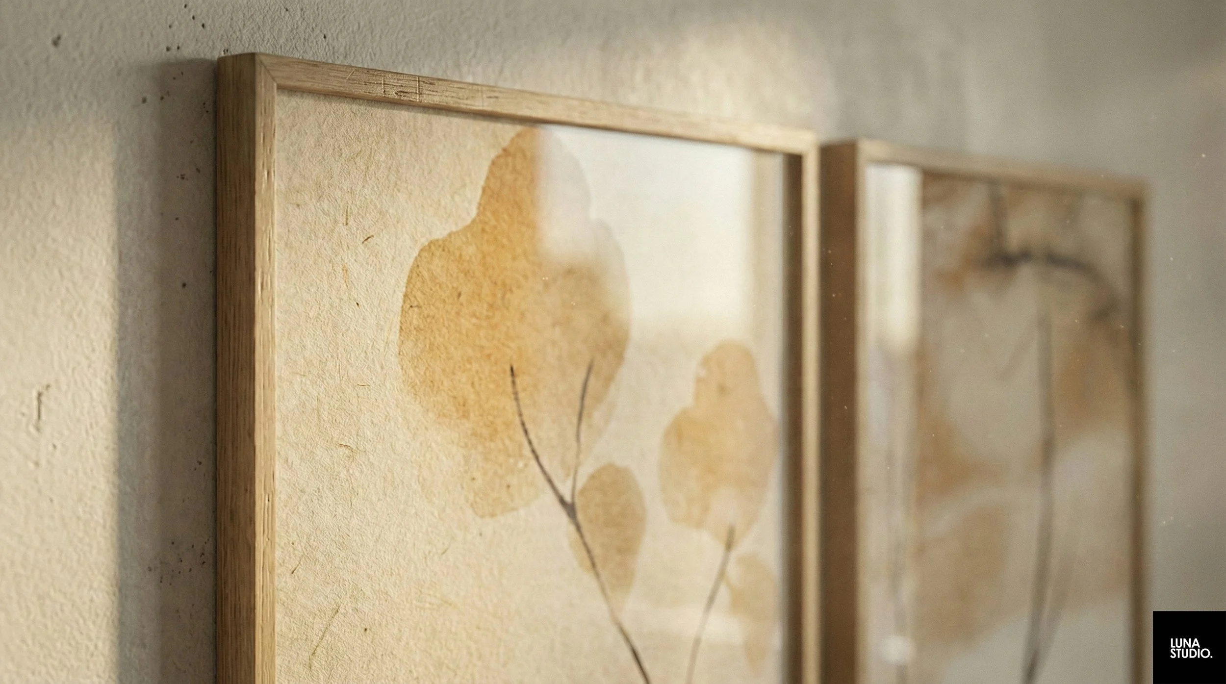Detail shot of light oak kitchen carpentry meeting pale stone countertops