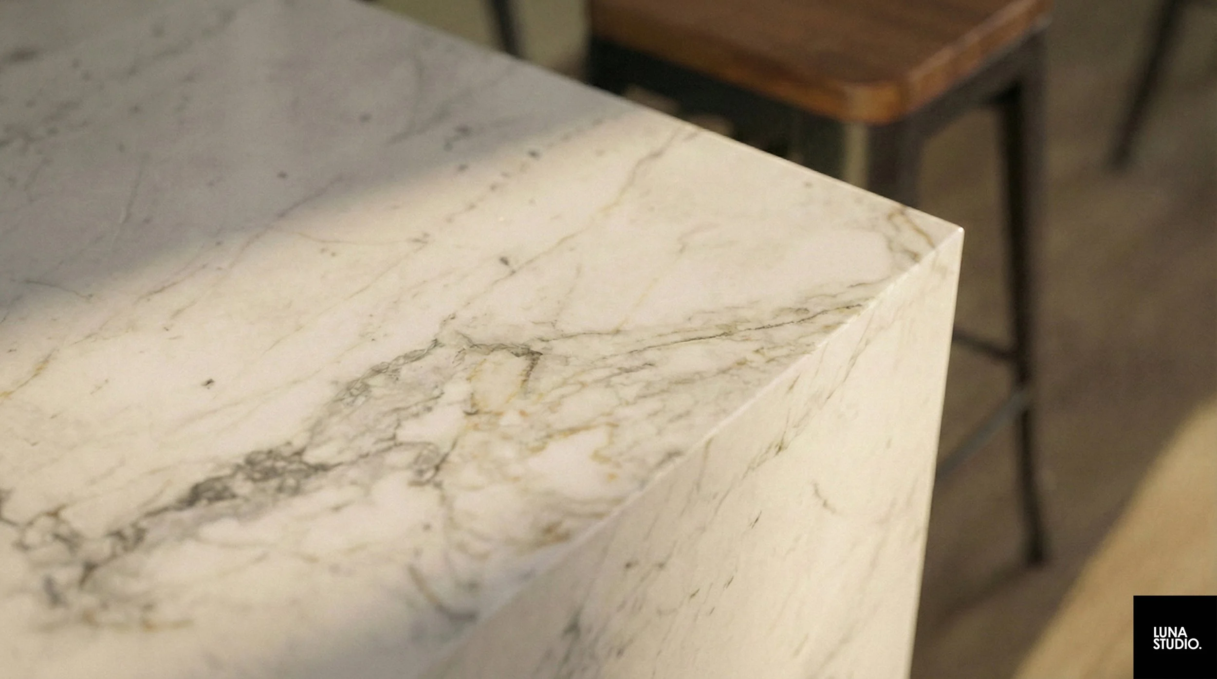 Sintered stone kitchen countertop with matte finish