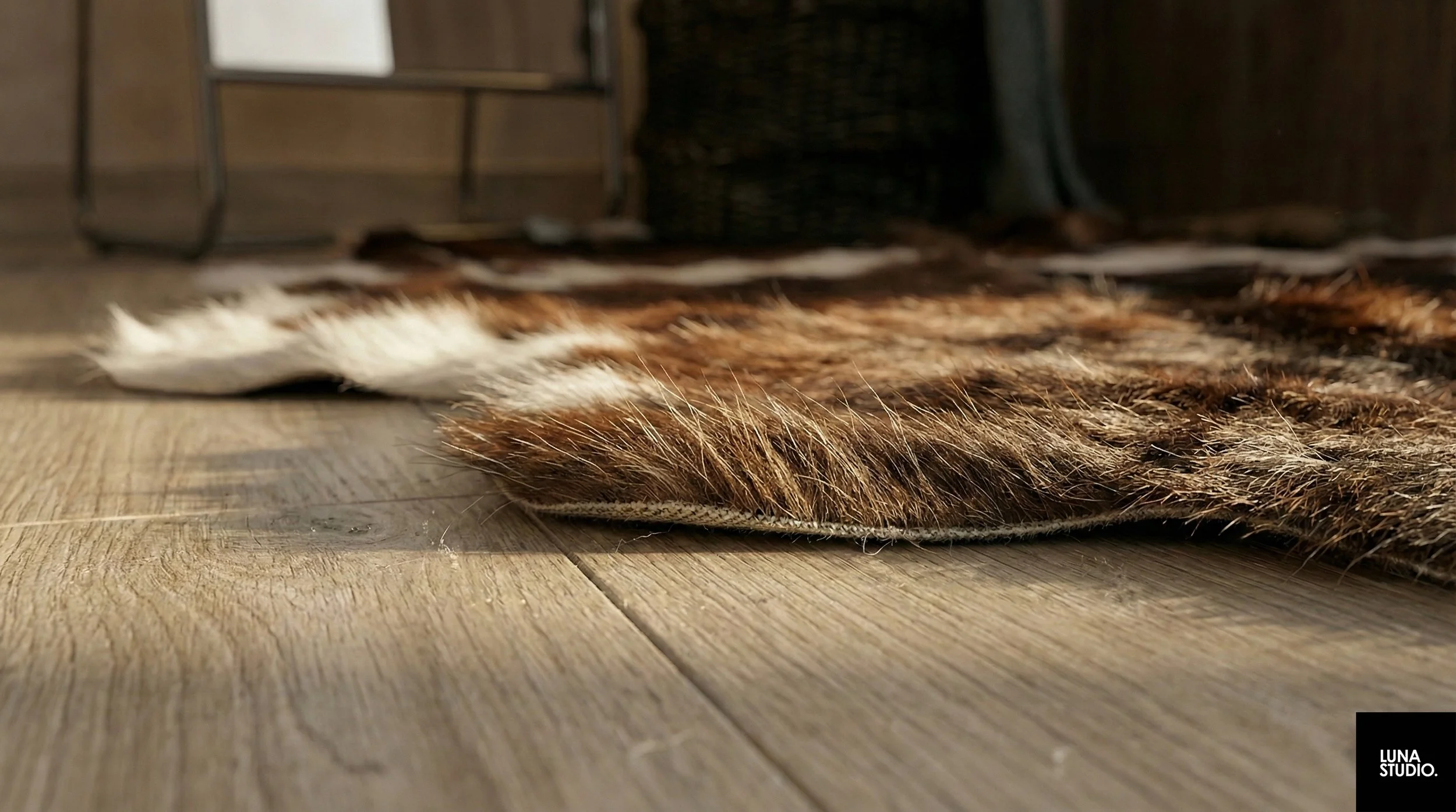 Dark herringbone wood dining surface texture detail