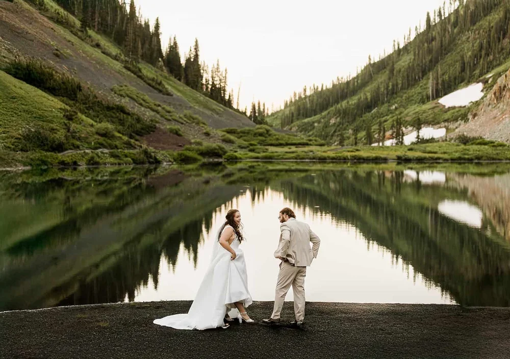 Emerald Lake elopement location in Crested Butte, Colorado