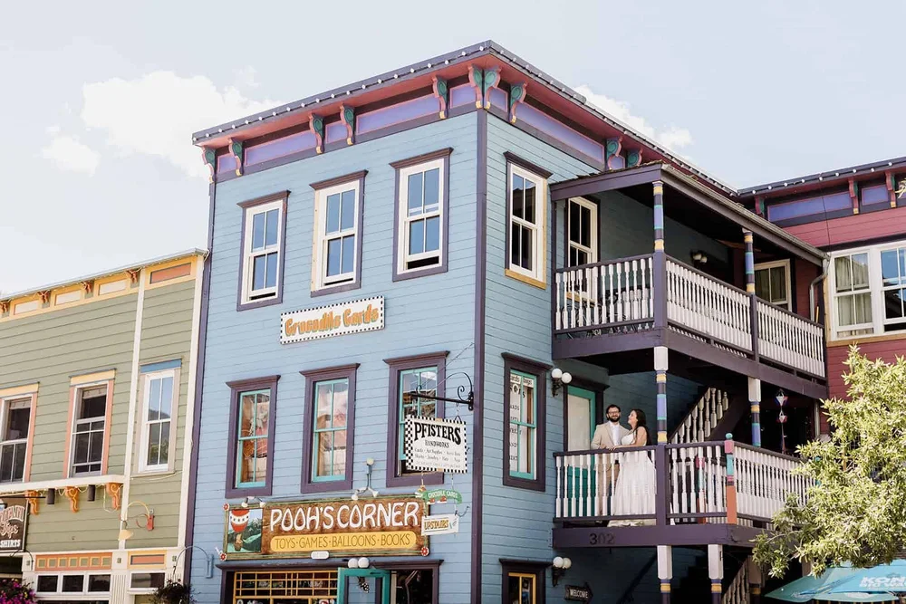 Downtown Elk Ave elopement location in Crested Butte, Colorado