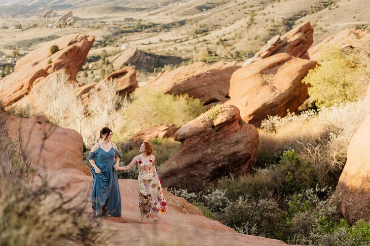 April elopement at Red Rocks in Colorado