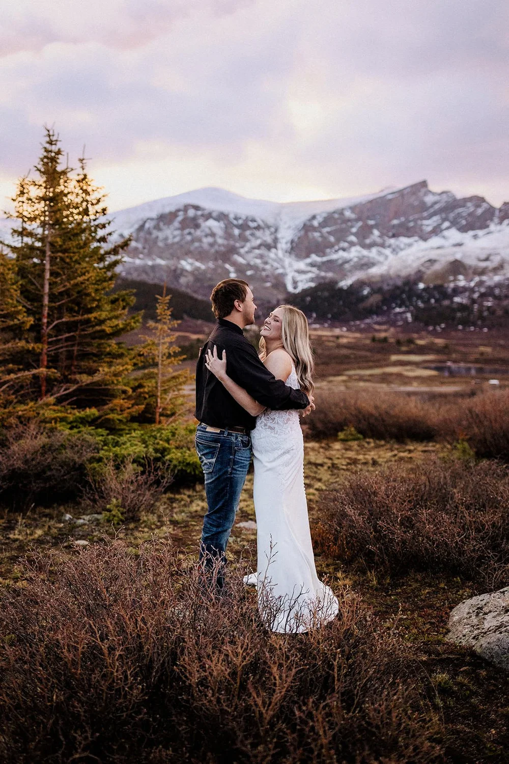 Solo elopement ceremony at Guanella Pass