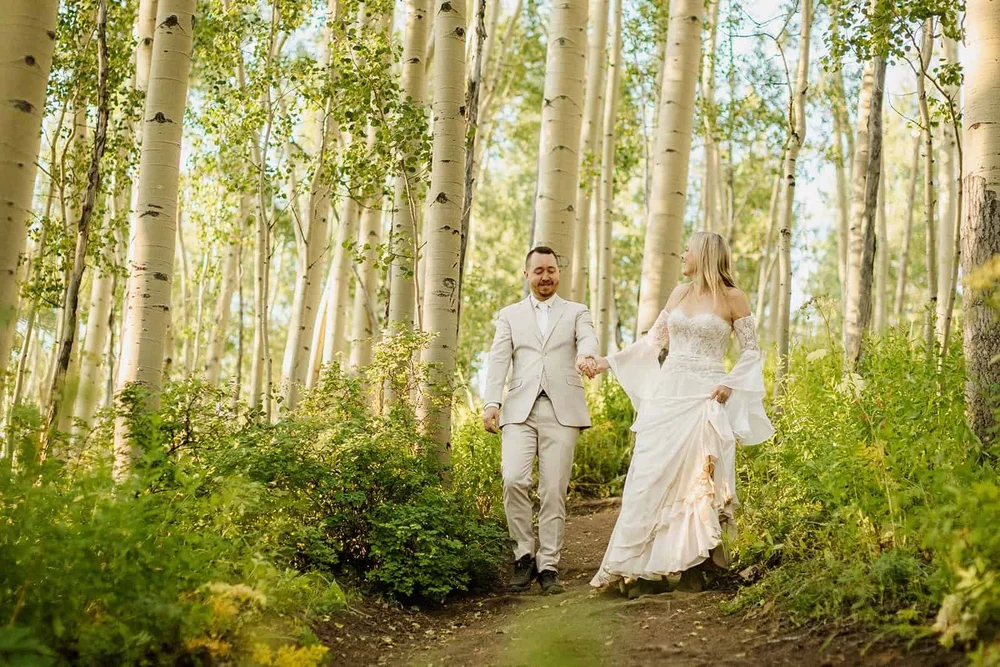 Aspen Groves and Forested Trails elopement location in Crested Butte, Colorado