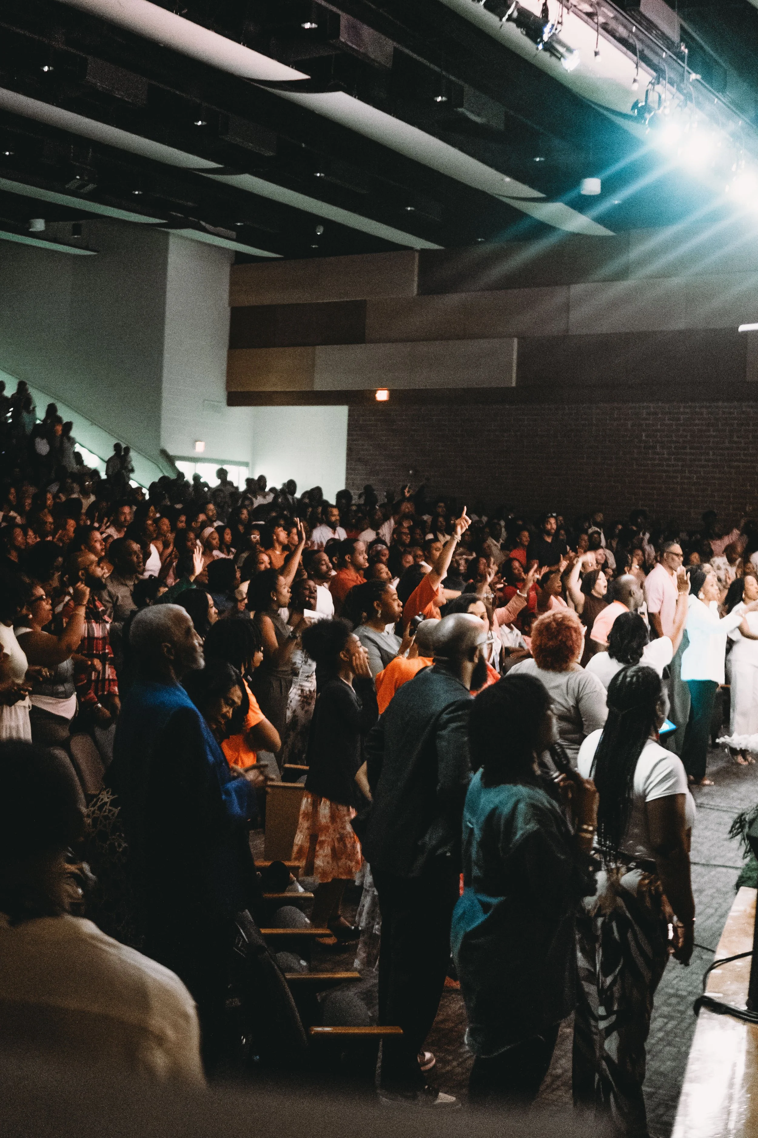 The Life Church congregation gathered in worship