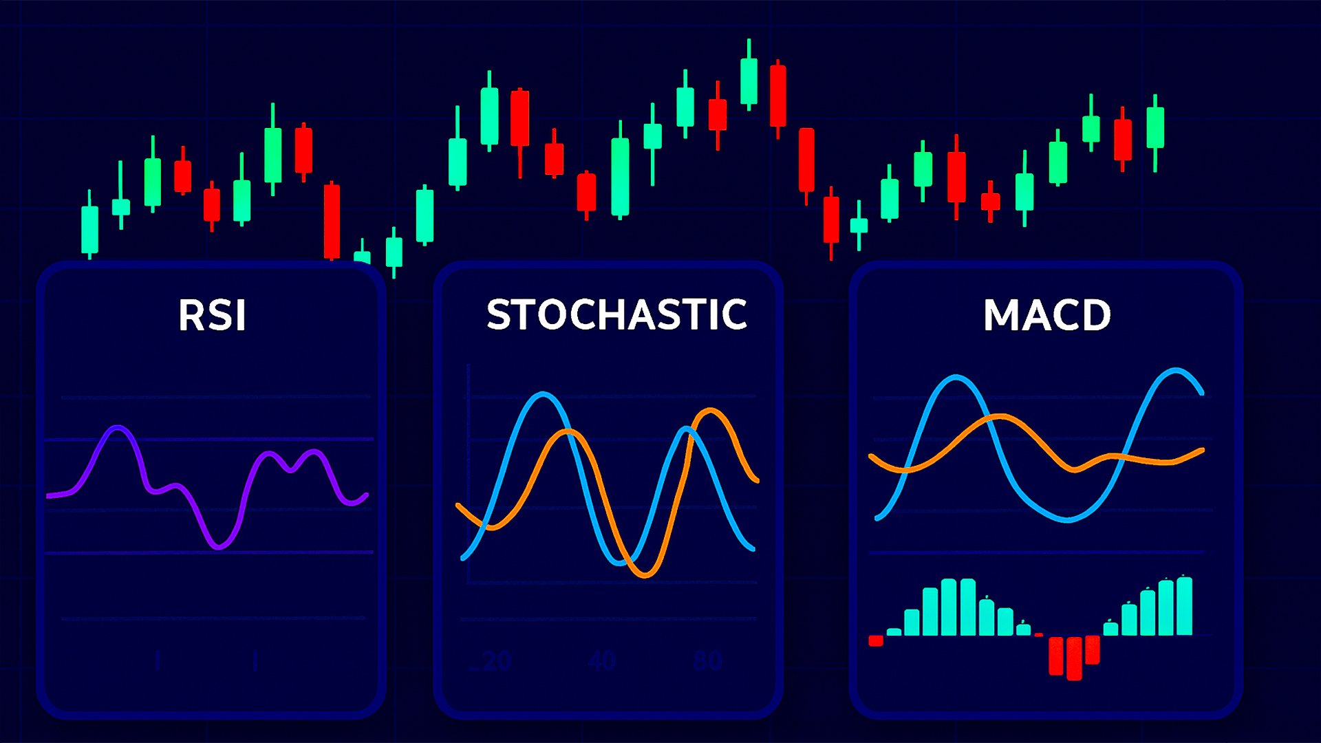 A City View with glowing chart lights