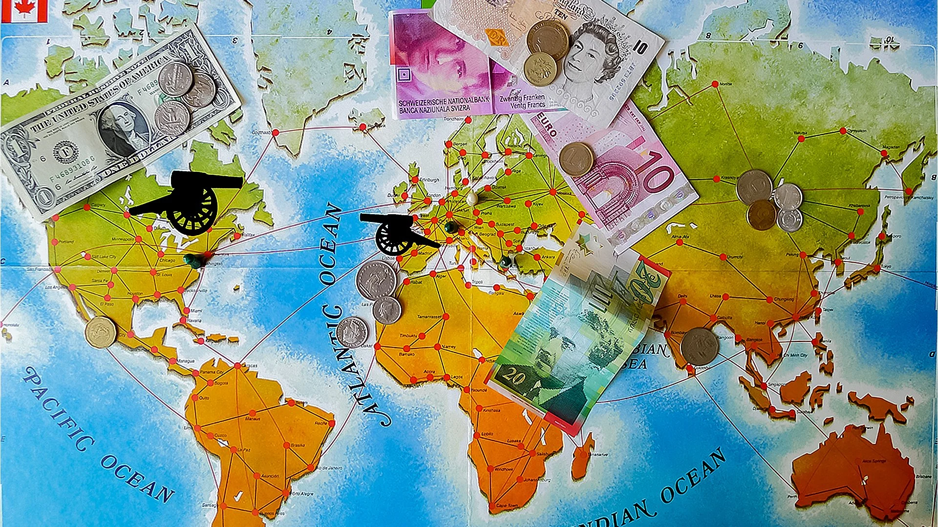 A City View with glowing chart lights