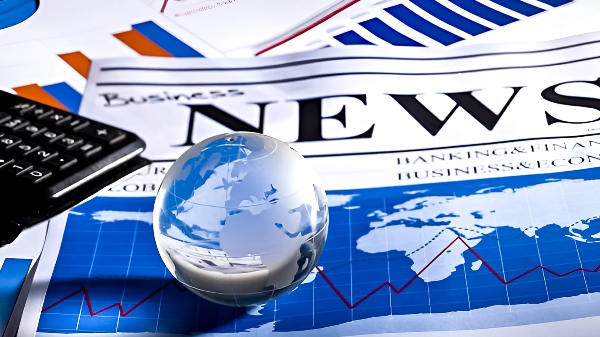 A City View with glowing chart lights