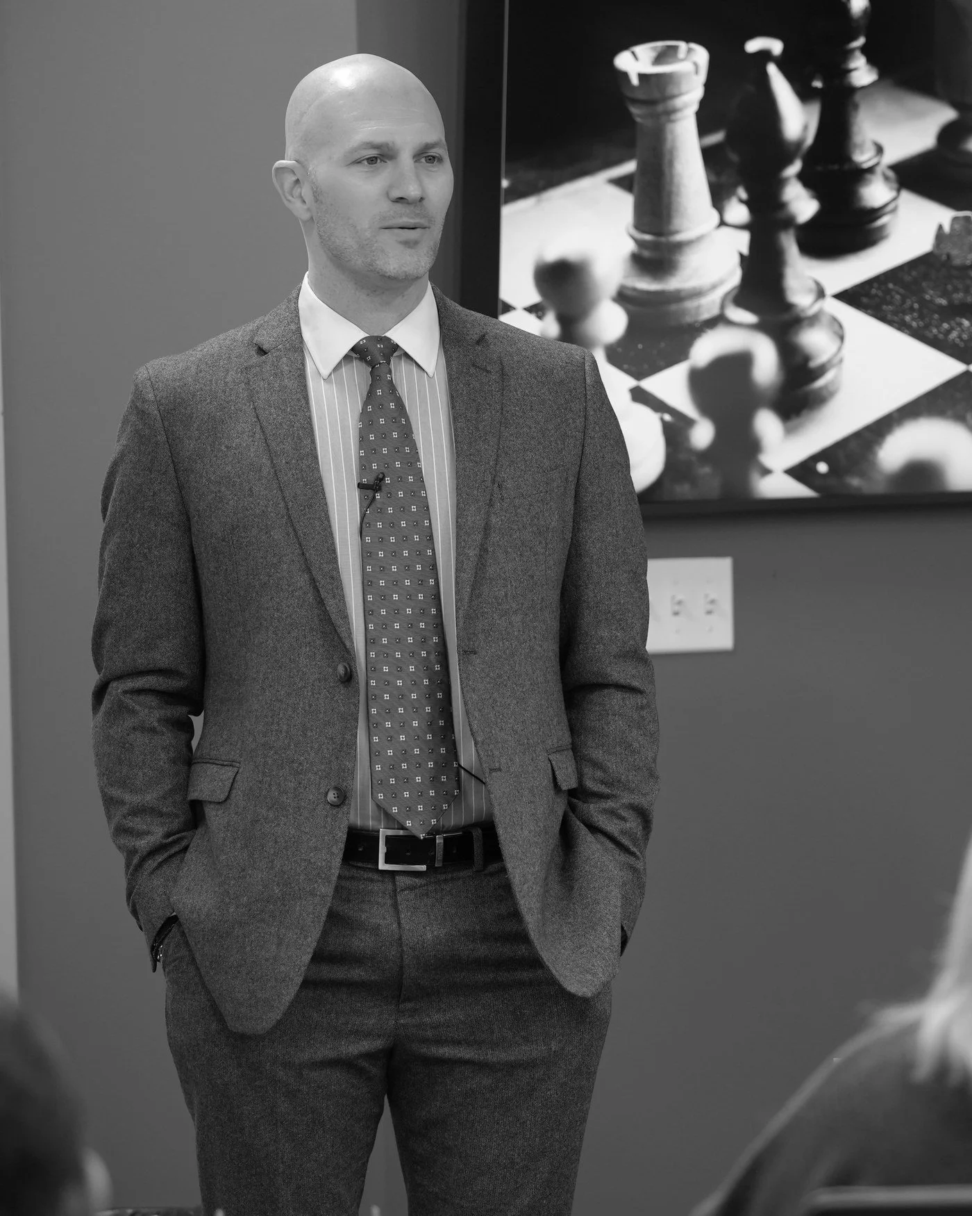 Daniel Steere speaking to an audience