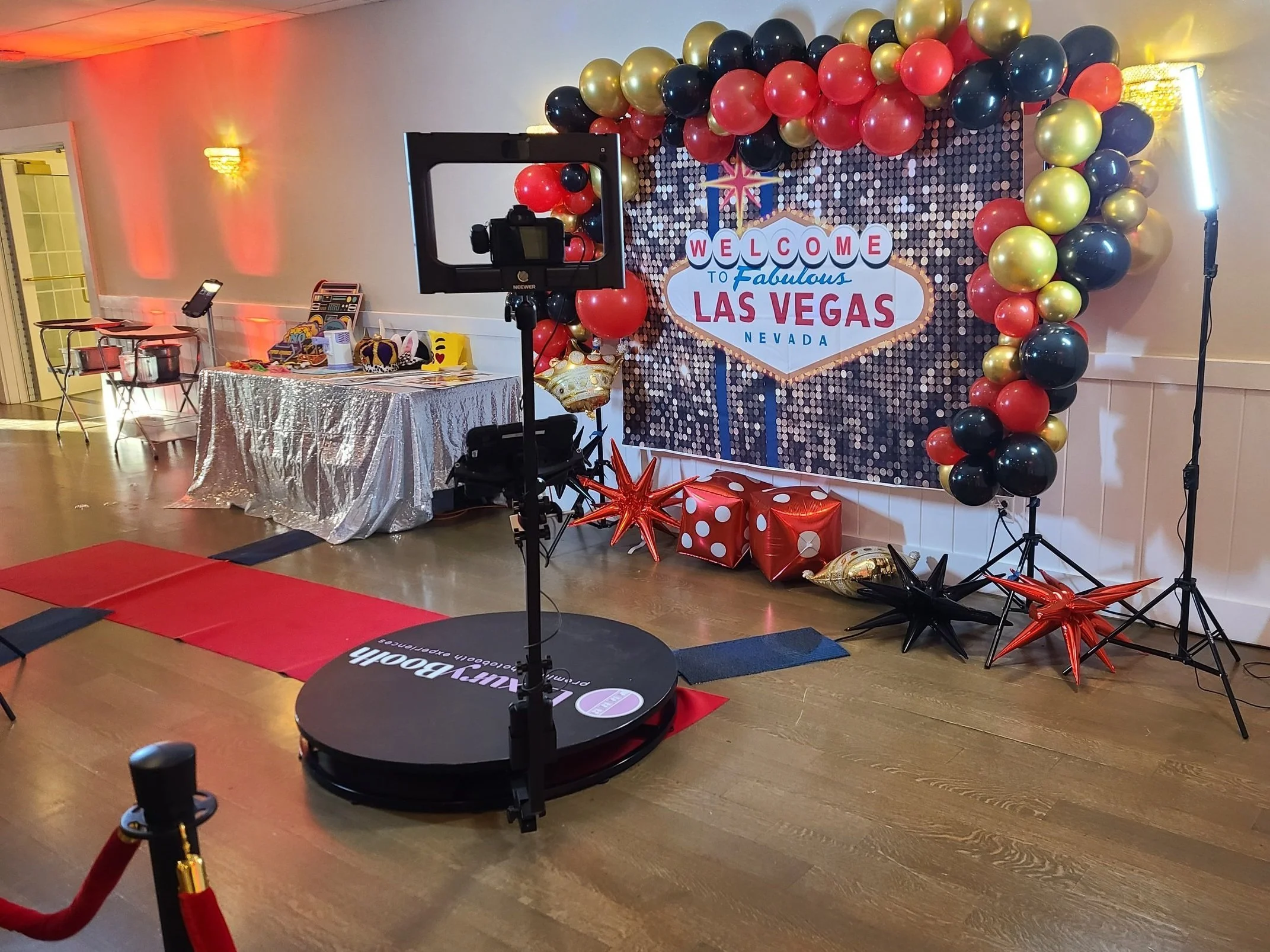 Lux 360 booth setup