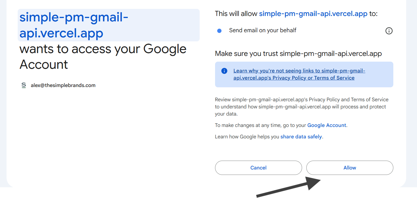Allow Permissions