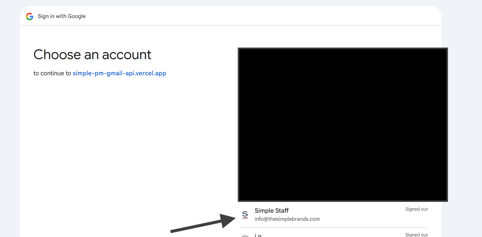 Choose Account