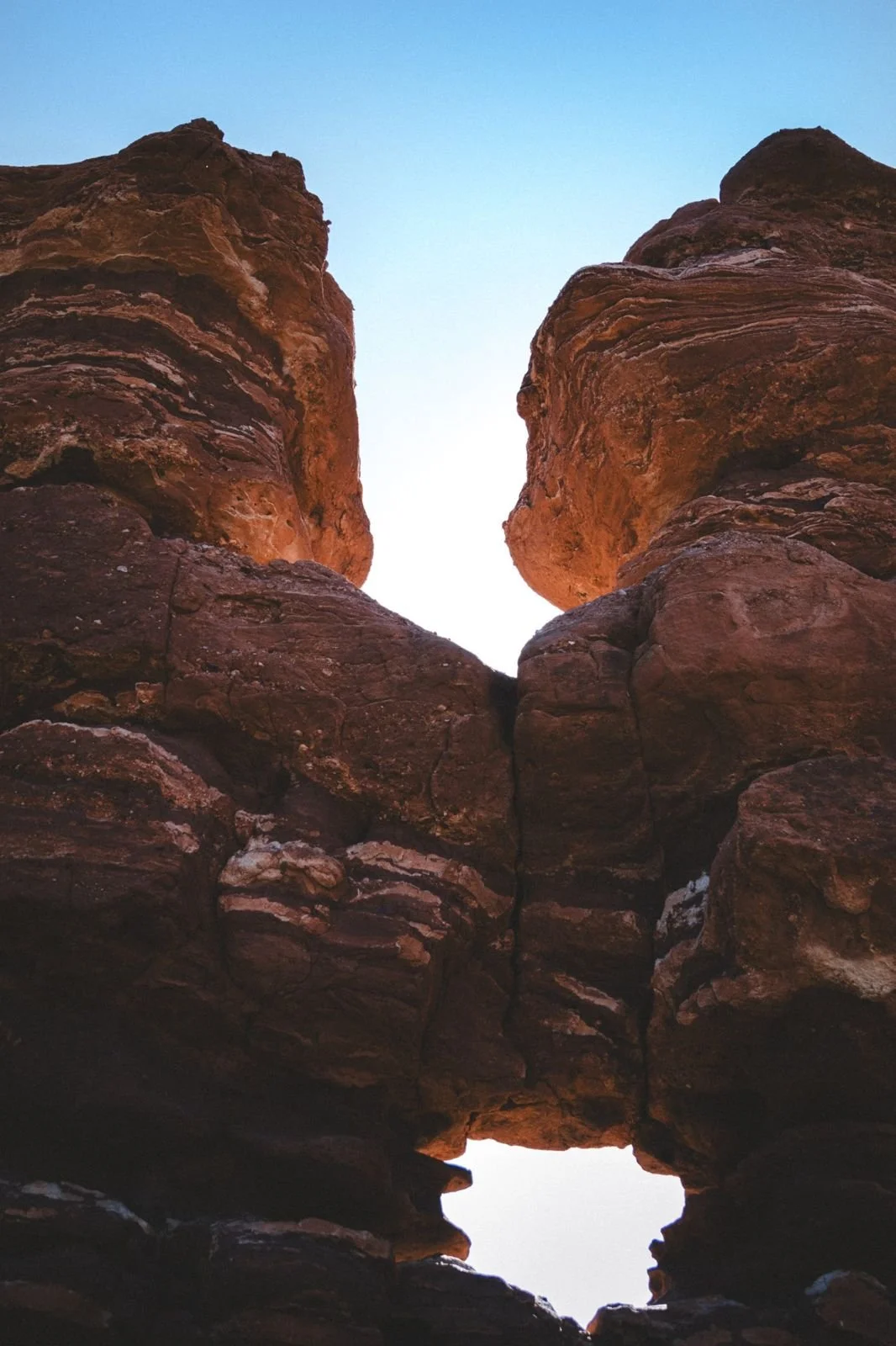 Red rock formations against a blue Colorado sky