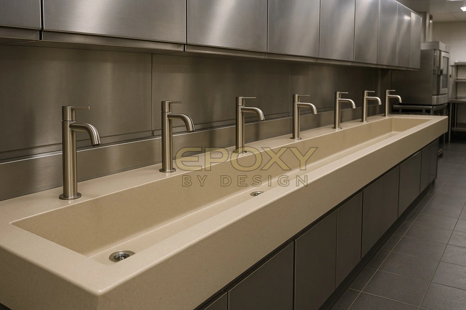 Commercial white sink bespoke epoxy sink commercial sinks and commercial double sink solutions for high traffic spaces