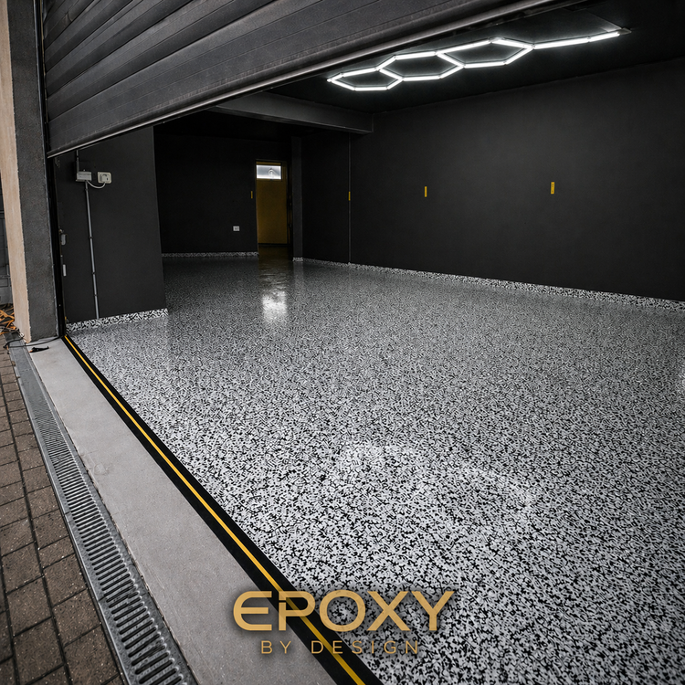 Garage epoxy resin flooring finish