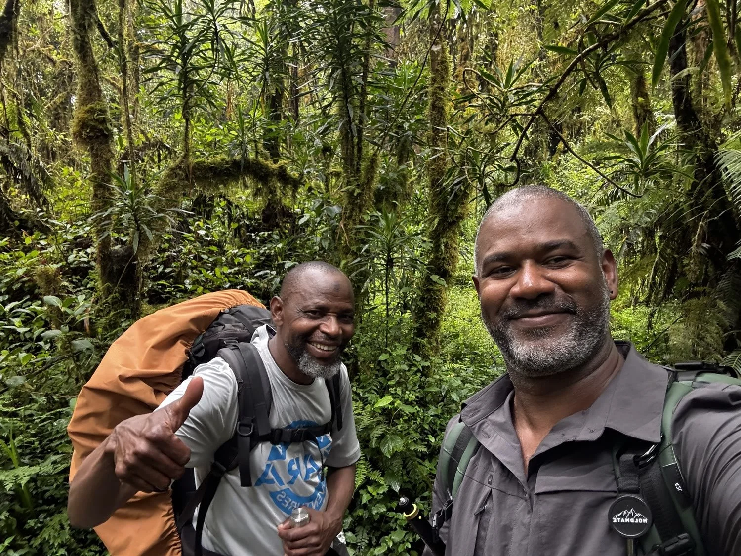 Luciano with one of the team in the rainforest