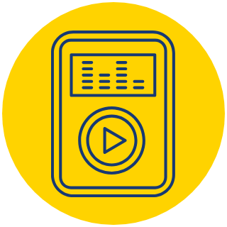 Audio Player icon - Music player with listen, buy, and download features
