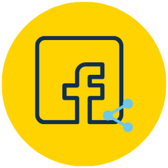 Facebook Share Button icon - Social sharing functionality