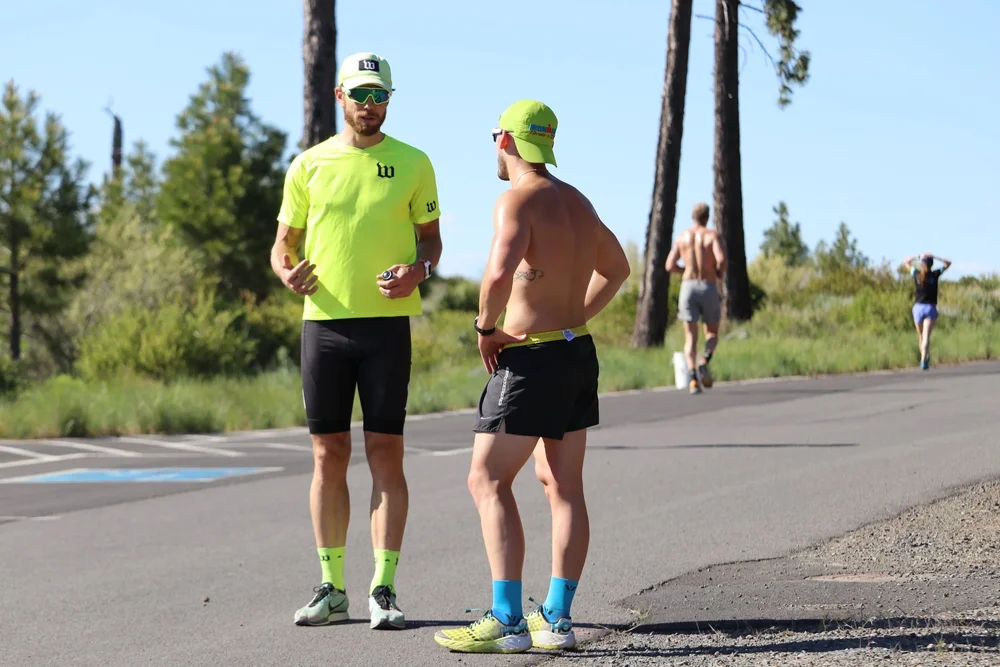 Chris Bagg coaching an athlete