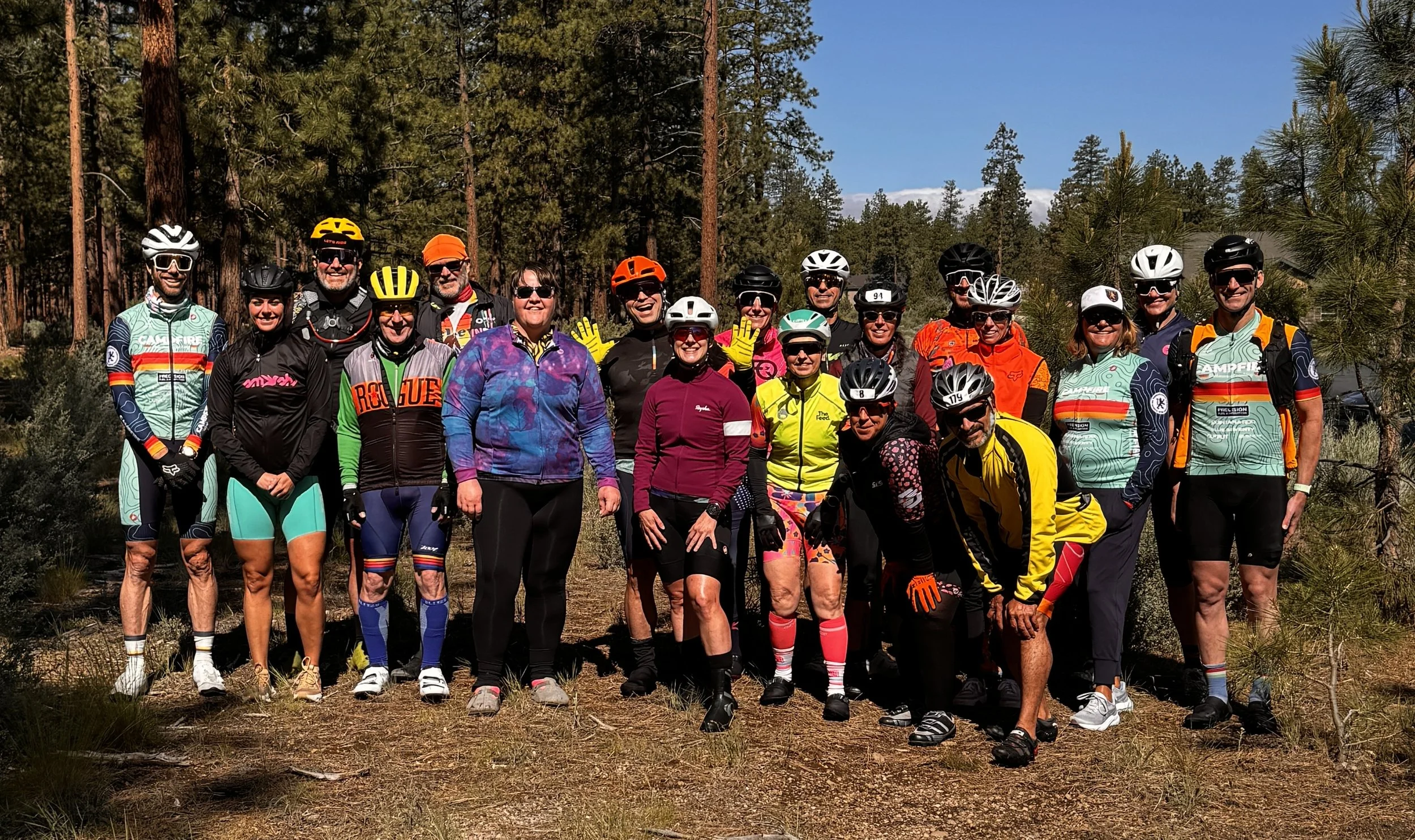 Campfire cohort and camp athletes together