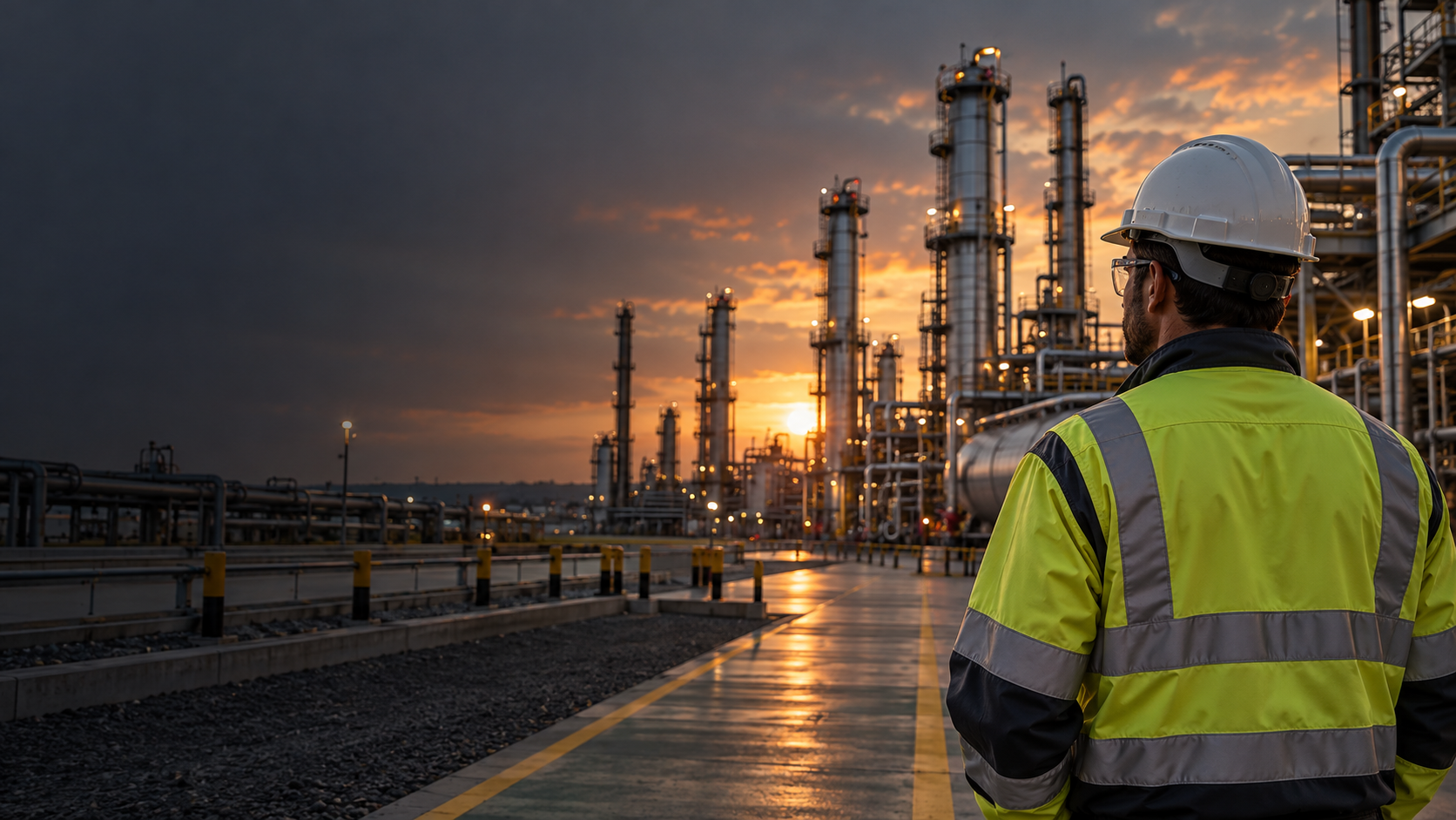 AI-generated industrial safety brand image