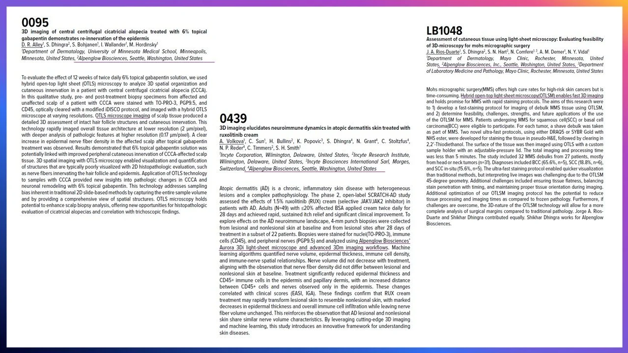 SID 2025 dermatology imaging abstracts
