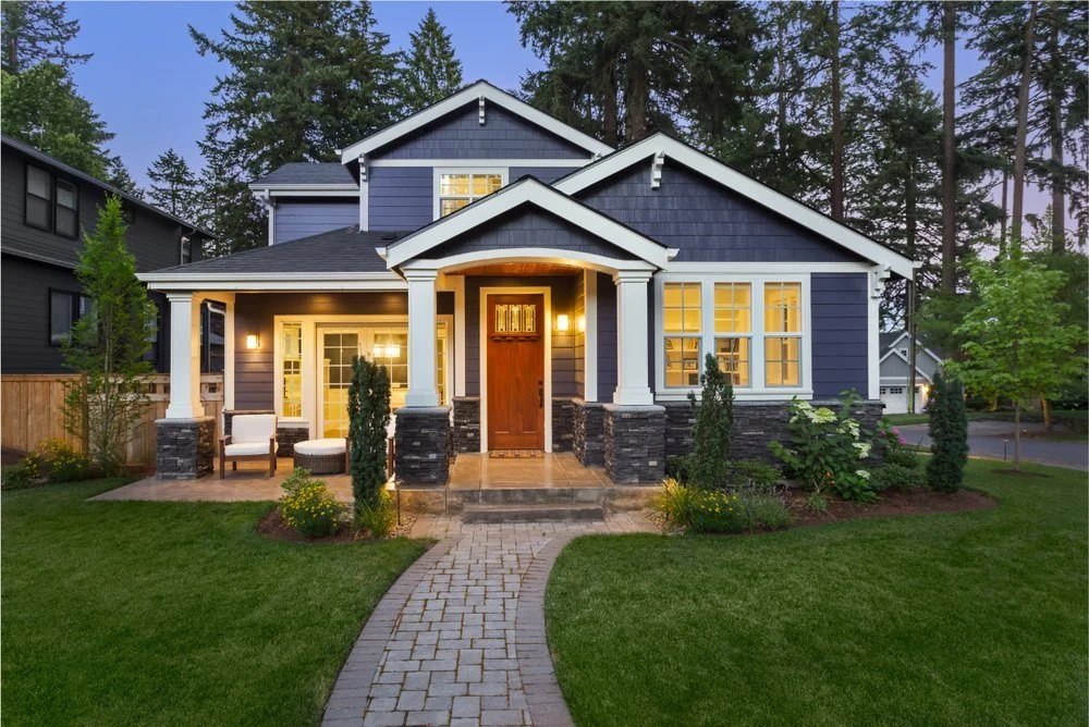 Home in Kelowna at dusk