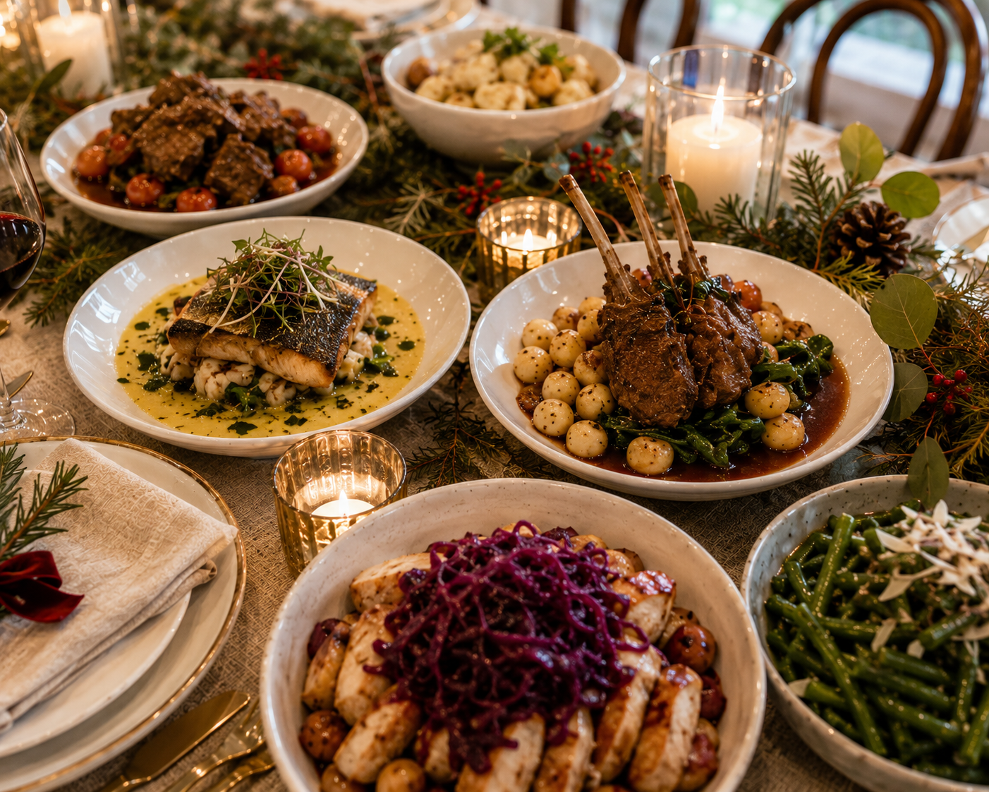 Beautifully plated catering dishes for off-site events