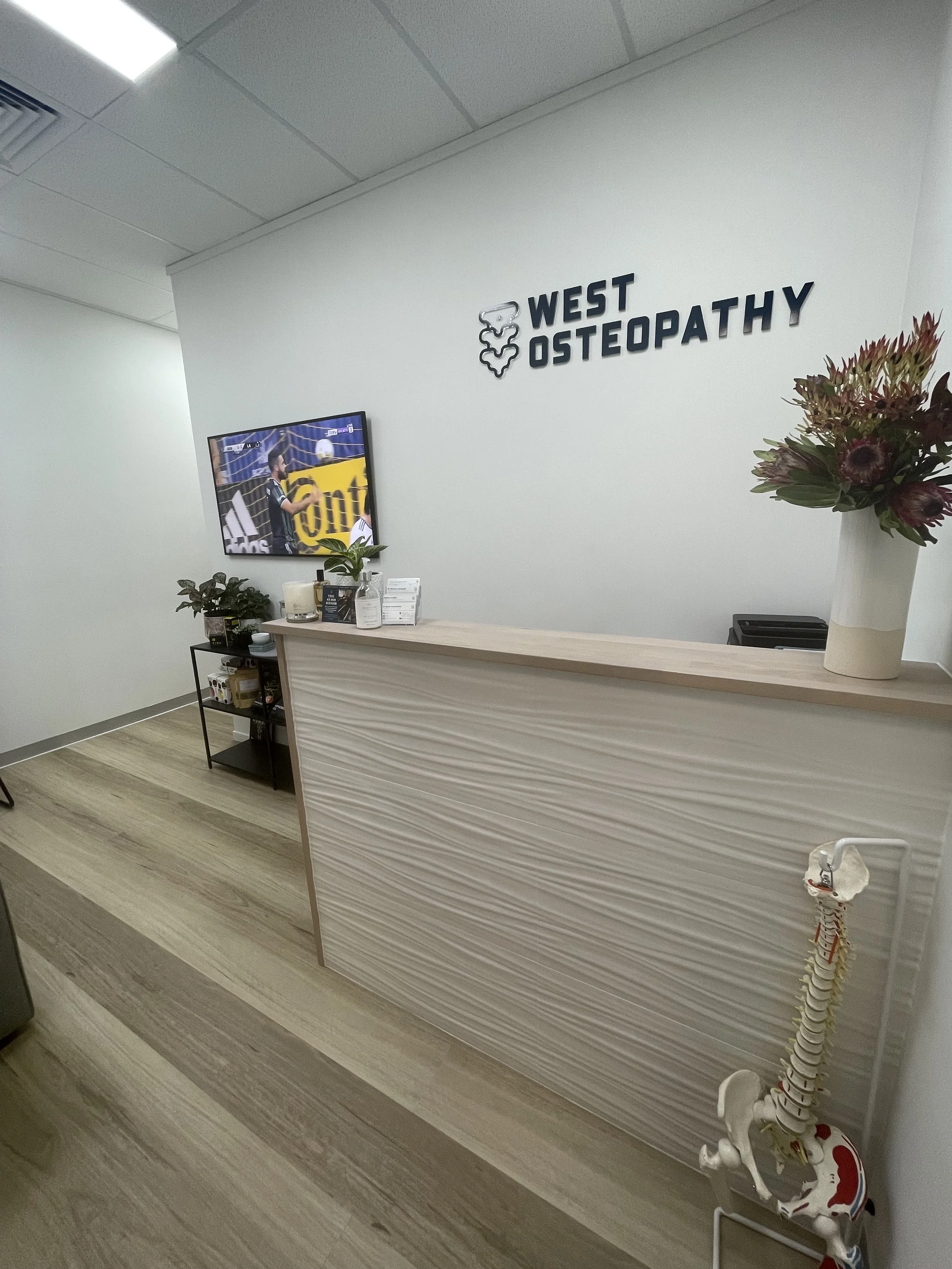 West Osteopathy clinic reception in Hoppers Crossing
