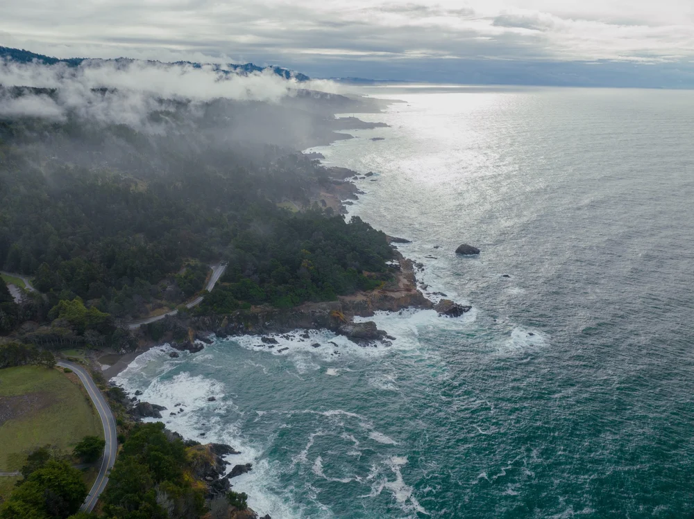 Pacific coastline